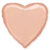 Шар фольга без рисунка 18'' сердце Розовое золото Rose Gold металлик Fm
