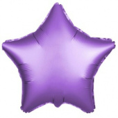Шар фольга без рисунка 18'' звезда Пурпурная сатин AG