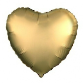 Шар фольга без рисунка 18'' сердце Золото Gold сатин AG
