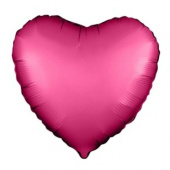 Шар фольга без рисунка 18'' сердце Гранат Pomegranate сатин AG