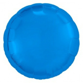 Шар фольга без рисунка 18'' круг Синий металлик AG