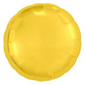 Шар фольга без рисунка 18'' круг металлик Золото Gold AG