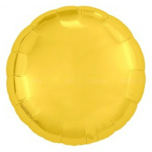 Шар фольга без рисунка 30" круг металлик Золото Gold AG