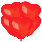 Шар латекс Сердца 6"/Gm Красный Red (100шт) Италия
