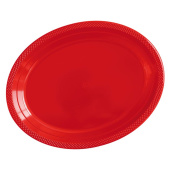 Тарелки пластик 250мм Делюкс Красные уп5