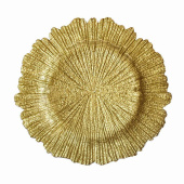 Тарелка пластик Коралл Золотая