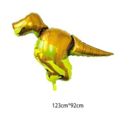Шар фольга фигура Динозавр Аллозавр желтый