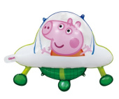 Шар фольга фигура Летающая тарелка со Свинкой Пеппой