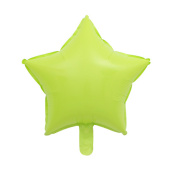 Шар фольга без рисунка 18'' звезда Зеленая Green макарунс КА