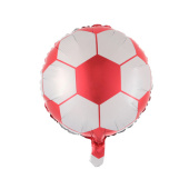 Шар фольга с рисунком 18''/КА круг Футбольный мяч белый красный
