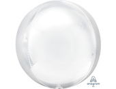 Шар фольга Сфера 3D Bubble Бабблс 16" Белая White пастель 40см An