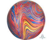 Шар фольга с рисунком Сфера 3D Bubble Бабблс 16" Мрамор Colorful An