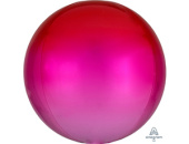 Шар фольга без рисунка Сфера 3D Bubble Бабблс омбре Красно-розовый 16"/An США /новинка Шар фольга без рисунка Сфера 3D Bubble Бабблс омбре Красно-розовый 16"/An США /новинка