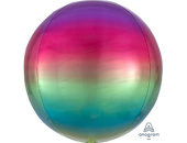 Шар Сфера 3D Bubble Бабблс 16" омбре Радуга 40см An