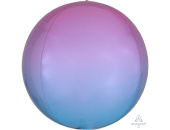 Шар Сфера 3D Bubble Бабблс 16" омбре Розово голубой 40см An