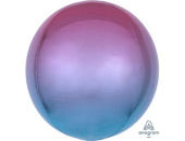 Шар Сфера 3D Bubble Бабблс 16" омбре Фиолетово голубой 40см An