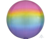 Шар фольга без рисунка Сфера 3D Bubble Бабблс омбре Радуга пастель 16"/An США /новинка Шар фольга без рисунка Сфера 3D Bubble Бабблс омбре Радуга пастель 16"/An США /новинка