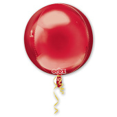 Шар Сфера 3D Bubble Бабблс 16" металлик Красная Red 40см An