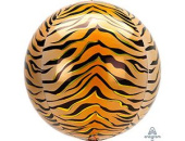 Шар фольга с рисунком Сфера 3D Bubble Бабблс 16" Тигр Сафари An