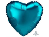 Шар фольга без рисунка 18'' сердце Аквамарин Aqua сатин An