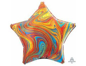 Шар фольга с рисунком 18''/An звезда Мрамор Colorful