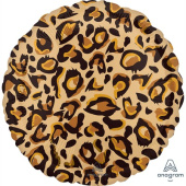 Шар фольга с рисунком 18''/An круг Джунгли Леопард Сафари США