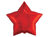 Шар фольга без рисунка 30" звезда металлик Красная Red AG