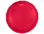 Шар фольга без рисунка 30" круг металлик Красный Red AG