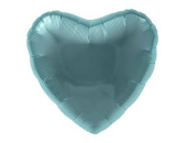 Шар фольга без рисунка 30" сердце металлик Бискайский зеленый Biscay Green AG