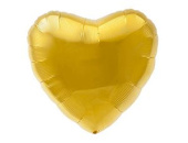 Шар фольга без рисунка 30" сердце металлик Золото Gold SLIM AG
