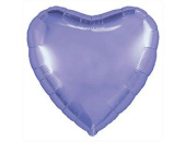 Шар фольга без рисунка 30" сердце Сиреневый Lavender пастель AG
