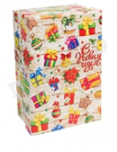 Коробка прямоугольная Новогодние подарки 17х11х6см