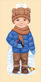 Плакат Мальчик со снегирем