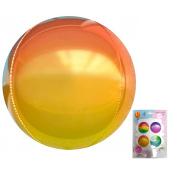 Шар Сфера 3D Bubble Бабблс 22'' градиент Радужный желто оранжевый 55см