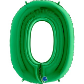 Шар фольга Цифра 40''/GR Зеленый "0"