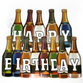 Гирлянда буквы 200см Happy Birthday Напитки
