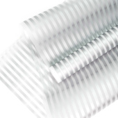 Пленка рулон 0,60х10,3м прозрачная матовая Полосы Люкс серебро