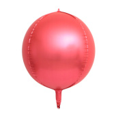 Шар Сфера 3D Bubble Бабблс 22'' металлик Красный 55см