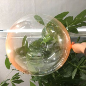 Шар Сфера 3D Bubble Бабблс 24'' переливы Оранжевый 61см