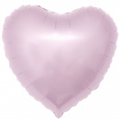 Шар фольга без рисунка 18'' сердце Розовое светло металлик AG