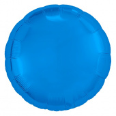 Шар фольга без рисунка 30" круг металлик Синий Blue AG Россия