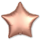 Шар фольга без рисунка 18'' звезда Золото розовое Rose Gold сатин AG