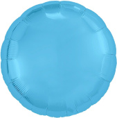 Шар фольга без рисунка 18'' круг металлик Голубой холодный AG