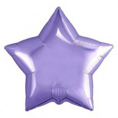 Шар фольга без рисунка 18'' звезда Фиолетовая Purple пастель AG