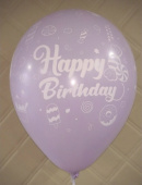 Шар латекс с рисунком 12"/Sp пастель Happy Birthday ассорти матовый 600 (50шт) Шар латекс с рисунком 12"/Sp пастель Happy Birthday ассорти матовый 600 (50шт)