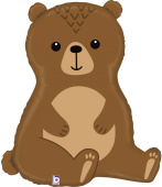 Шар фольга фигура Медведь Лесной Коричневый 34'' 86см GR