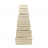 Коробка прямоугольник Серебряный горох крафт 46,6х33х18 … 12x6,5x4см набор 15 в1