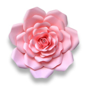 Фигура бумага Цветок 30см Нежно-розовый