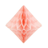 Украшение декор фигура бумага Ромб Нежно-розовый 30см