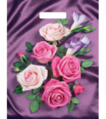 Пакет полиэтиленовый 40х31см Атласные розы